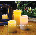 wax wavy and drips led candle, pillar wax led candle